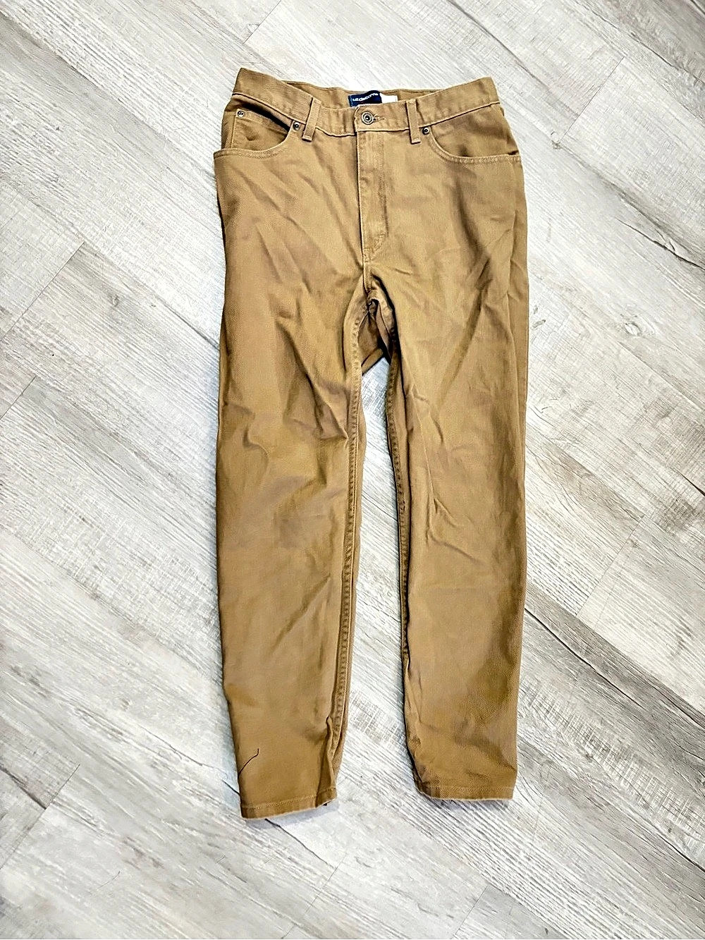 Liz Claiborne Classic Fit Cotton Chinos in Brown